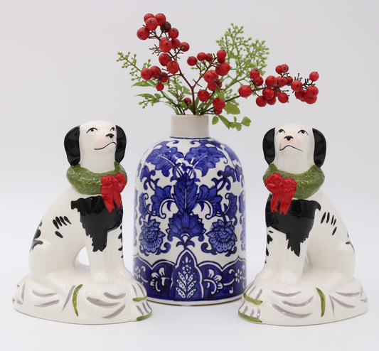 6" Ceramic Rufus Dog Figurine, Set of 2