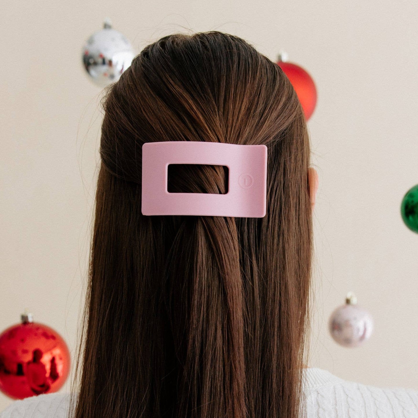 Flat Rectangle Hair Clip | Merry Pinkmas