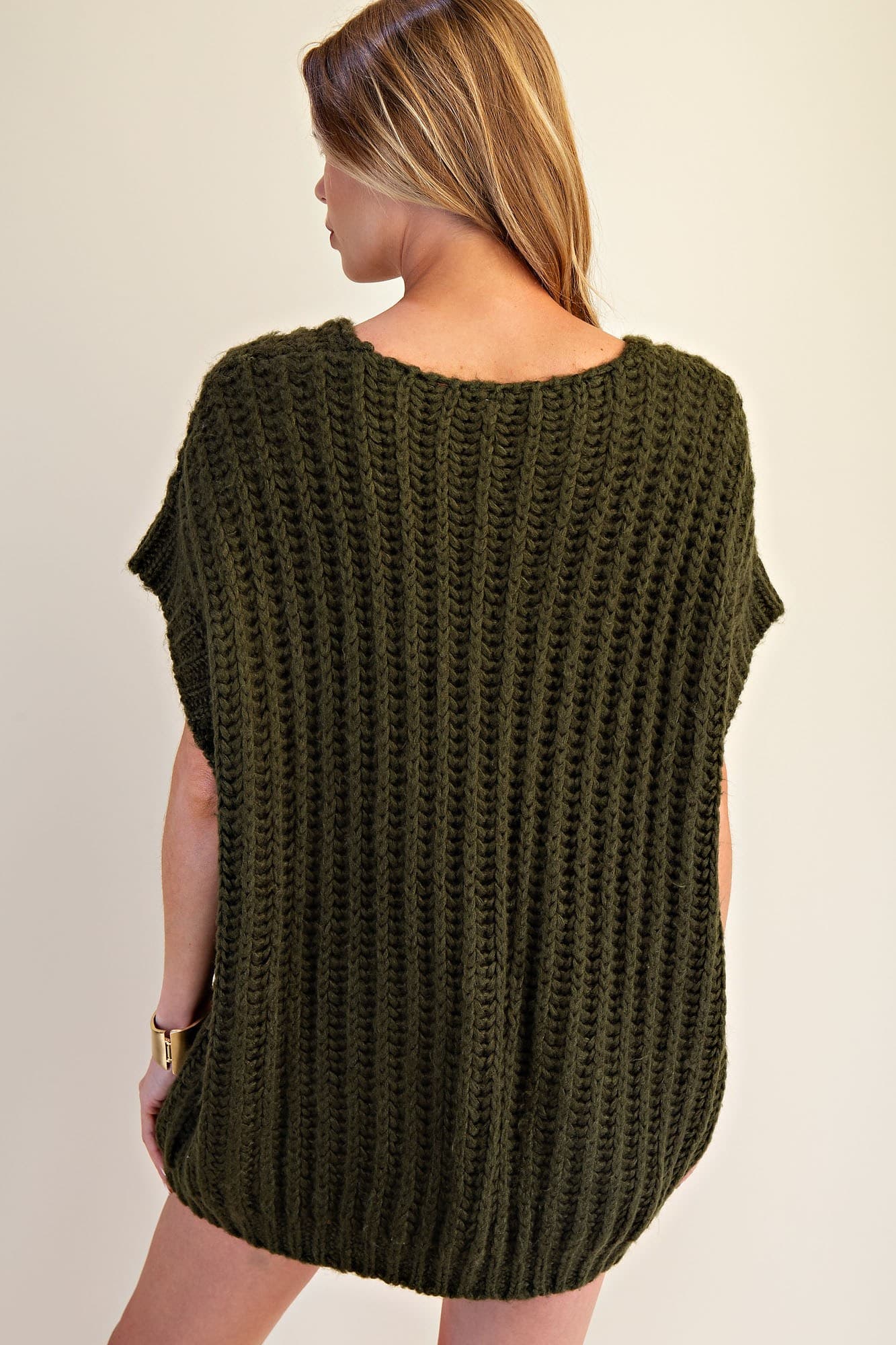Olive Ribbon Sweater