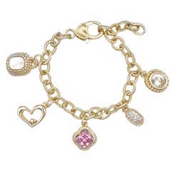 Lori Pink Charm Bracelet