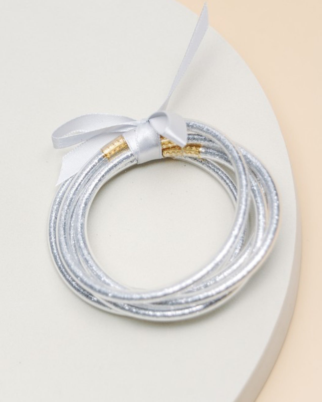 Jelly Glitter Foil Bangle Set