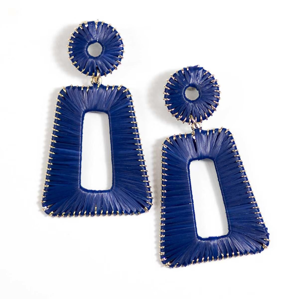 Frankie Earrings Royal Blue 2.5”