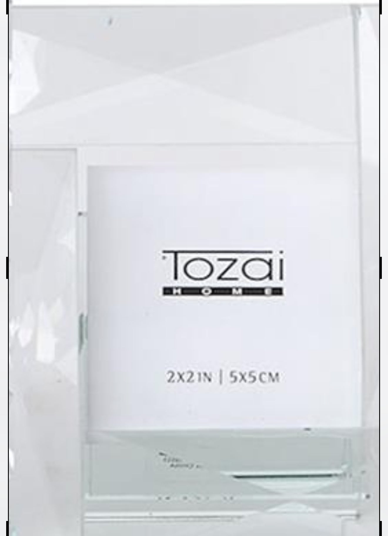 Clear, geometric handcrafted photo frame with brilliant cut glass detailing. Size: 2x2 in (5x5 cm).