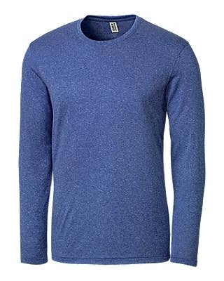 Charge Active Men's Long Sleeve Blue Heather Tee