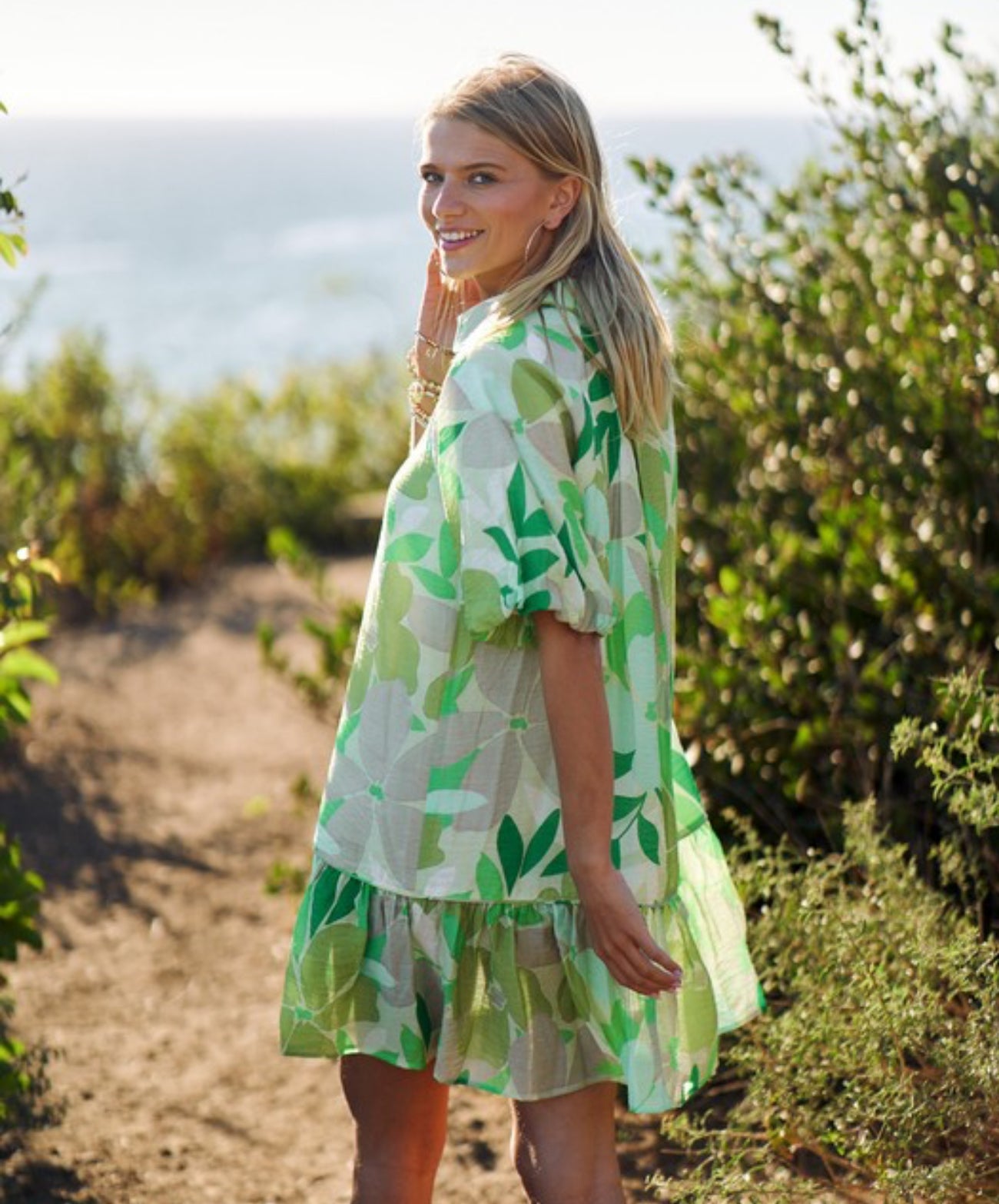 Penny Floral Print Mini Dress with floral pattern, short hem. Available in XS, S, M, L, XL.