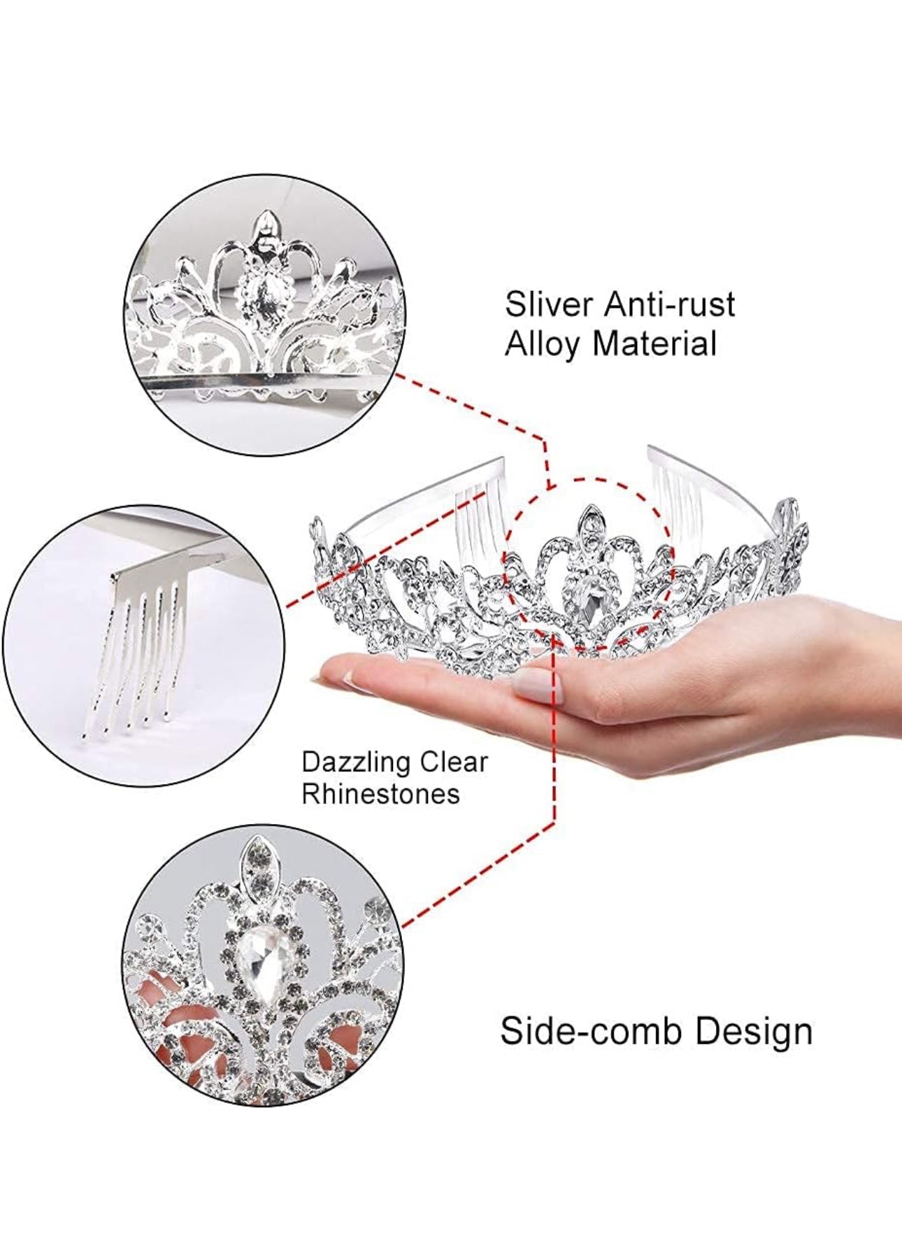 Didder Silver Crystal Tiara