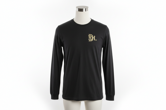 Black Western shirt with small beige "RH" logo on left chest. Available sizes: S, M, L, XL, XXL.