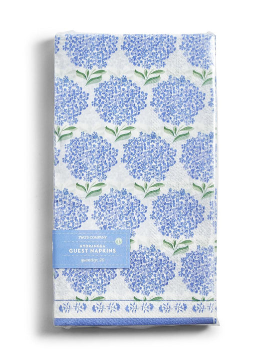 Hydrangea Blue Paper Guest Napkins