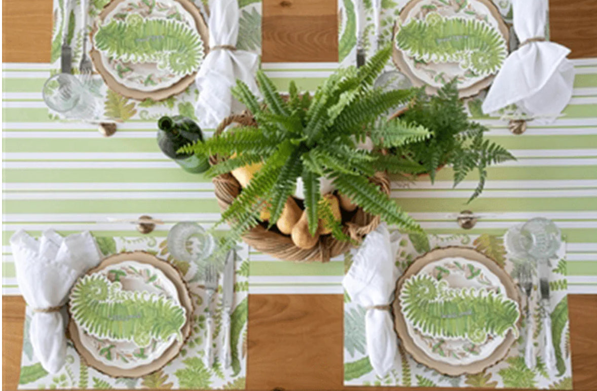 Green Awning Stripe Runner