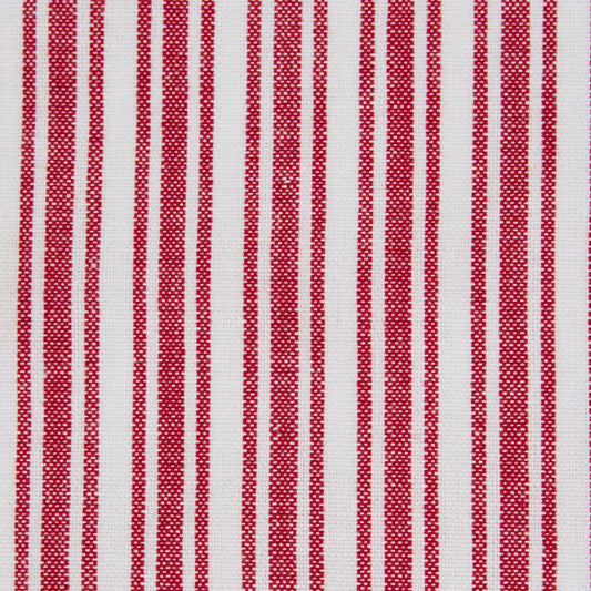 Red and white vertical striped Betsy Ross Embellished Dishtowel with thick and thin red bands. Sizes available: 18"x28".