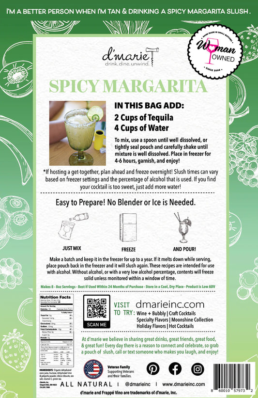 Spicy Margarita 10 oz. | d'marie Drink Mixes