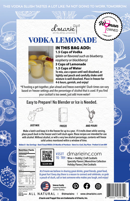 Vodka Lemonade 10 oz. | d'marie Drink Mixes