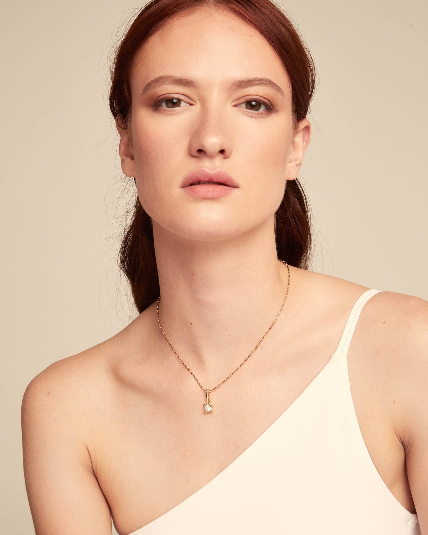 Short Chain Necklace with White Cubic Zirconia, available in multiple sizes.