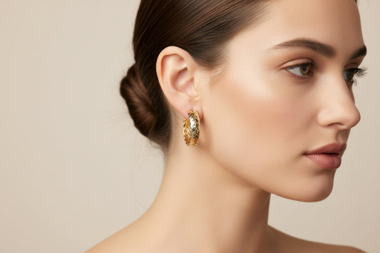 Hoop Earrings in a classic circular design. Available in small, medium, and large sizes.