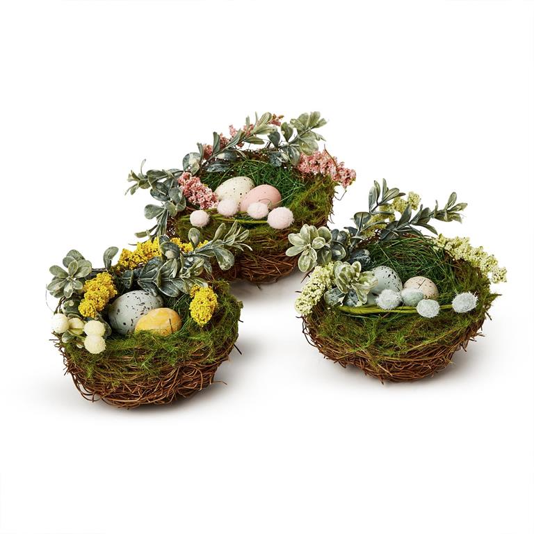Hand Crafted Easter Nest with Eggs