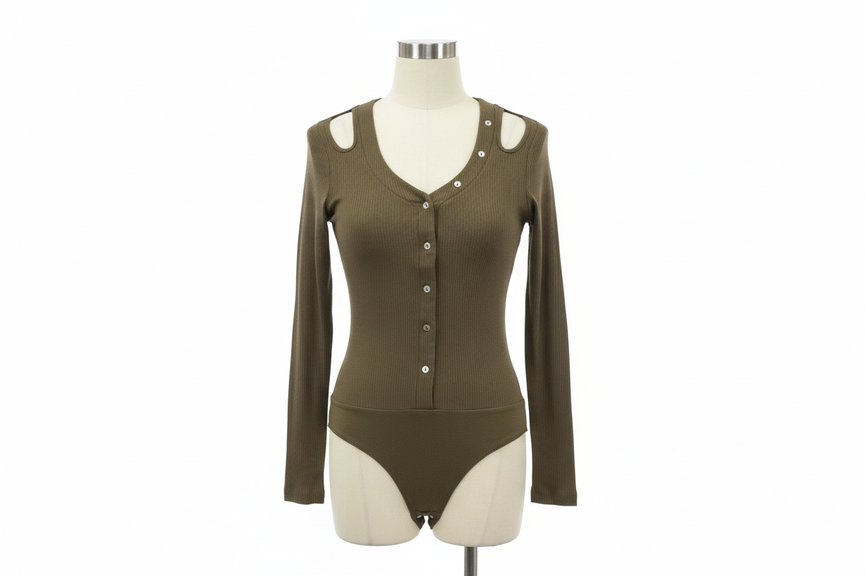 Olive Green Bodysuit | P.S Kate