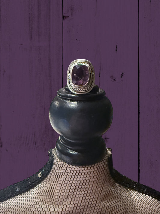 Vintage Sterling Silver Amethyst and Citrine Stone Jewelry