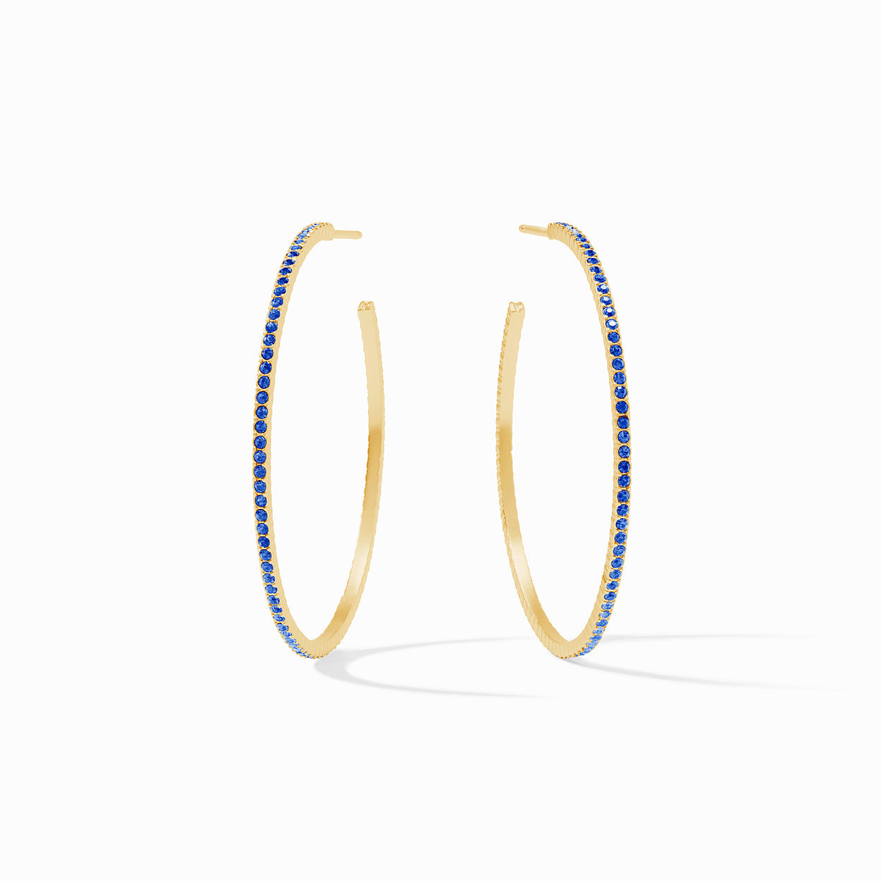 Windsor Hoop Gold Sapphire Blue