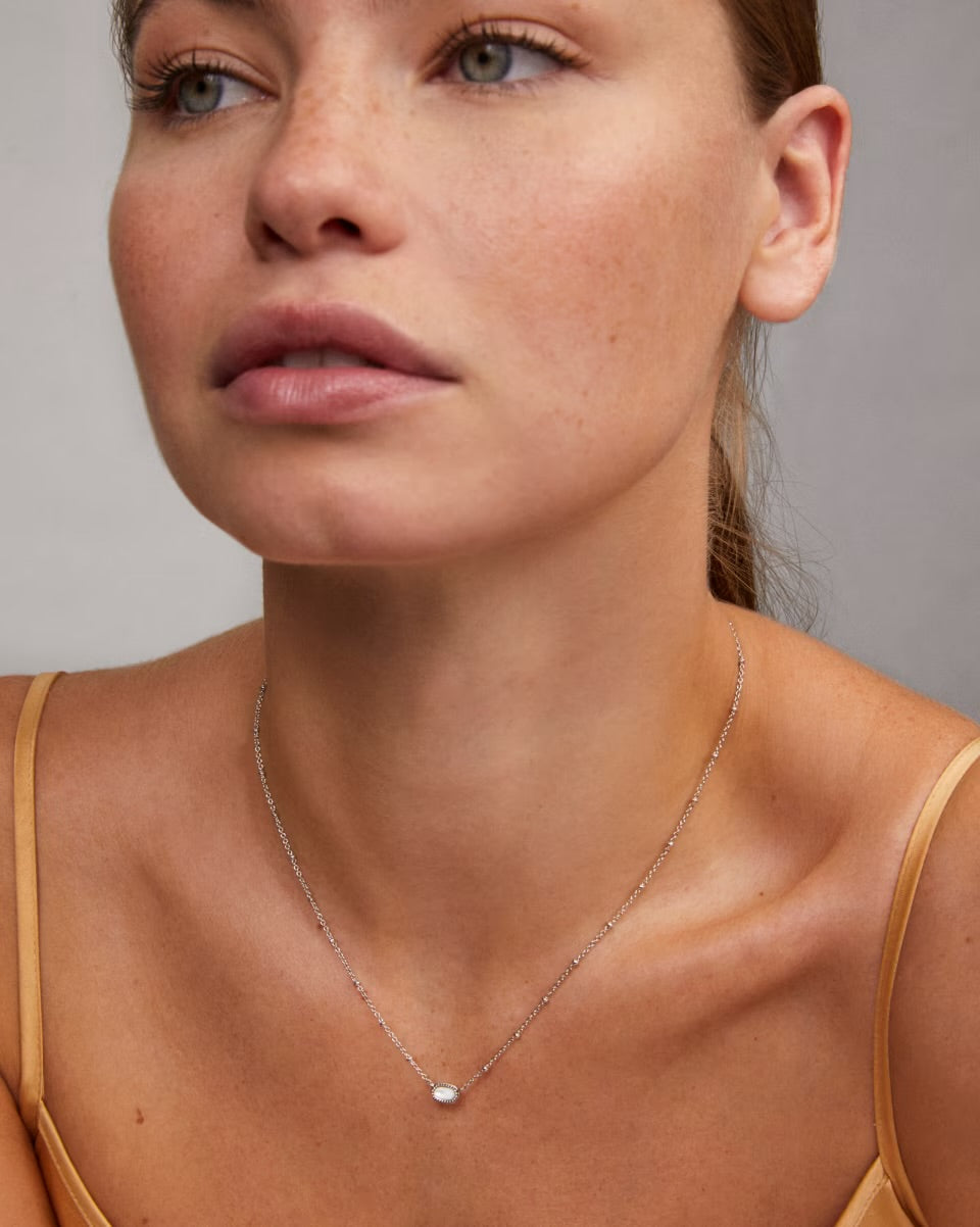 Mini Elisa Silver Satellite Short Pendent | Kendra Scott