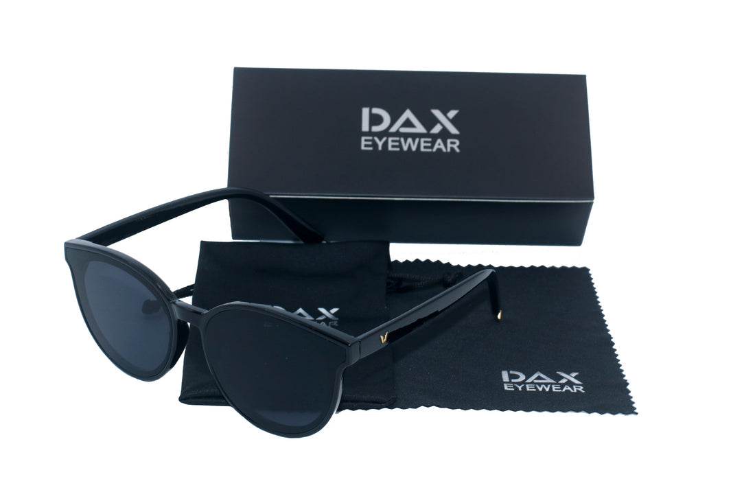 Dax Pacific Polarized Cheetah Sunglasses with dark lenses. Available sizes: small, medium, large.