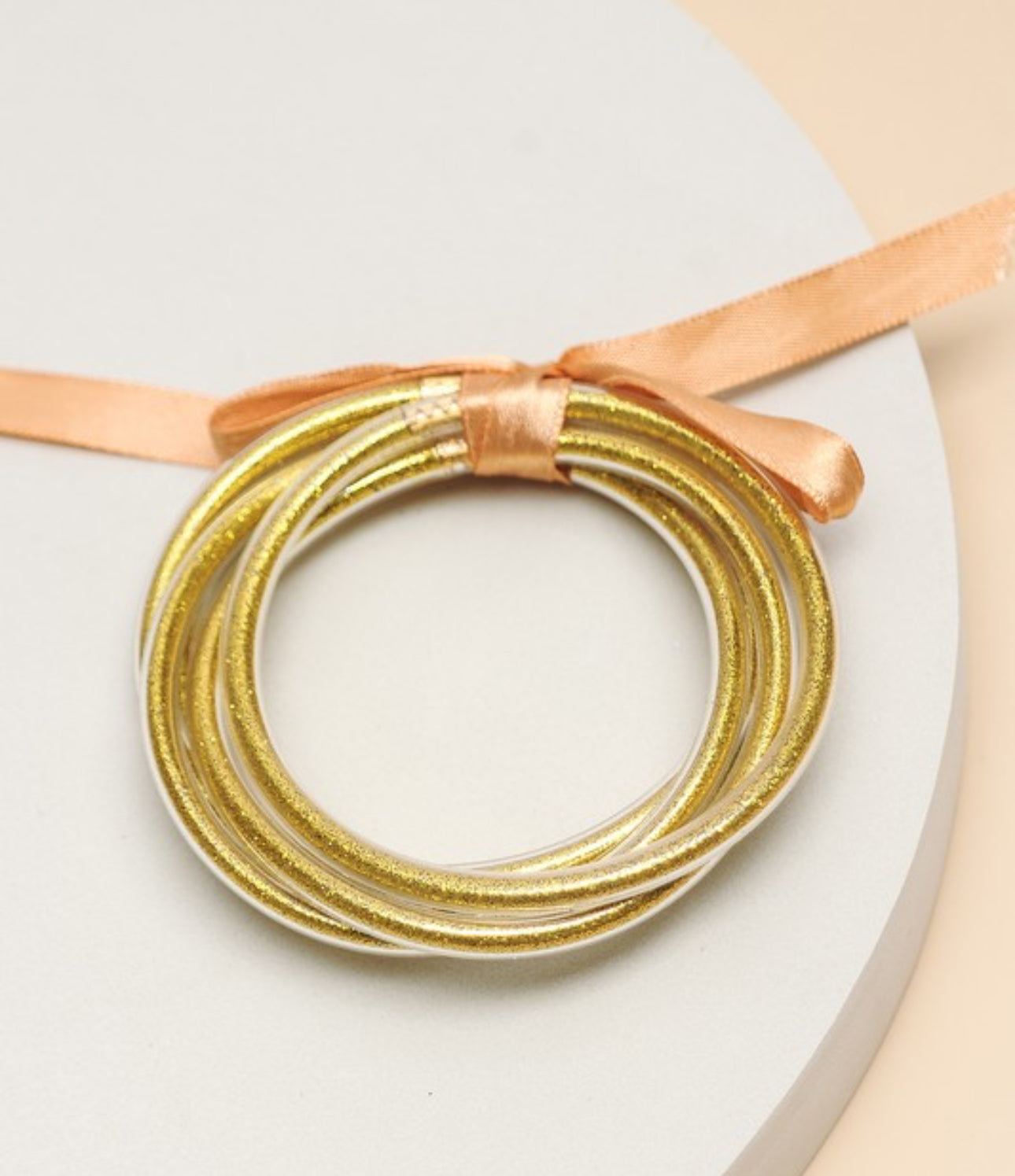 Jelly Glitter Foil Bangle Set