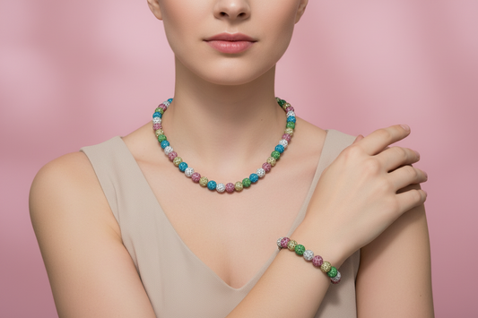 Magnetic Pastel Beaded Rhinestone Jewelry