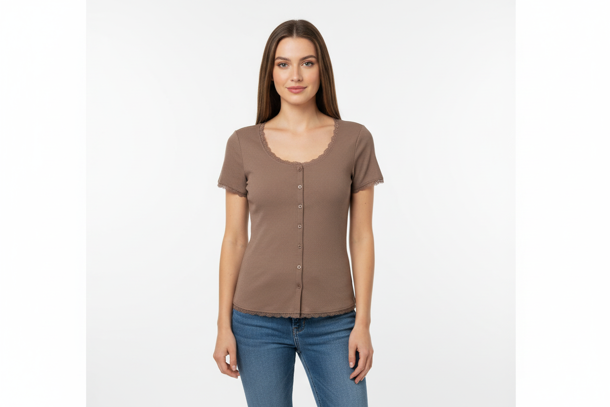 Mocha Lace Top | P.S Kate