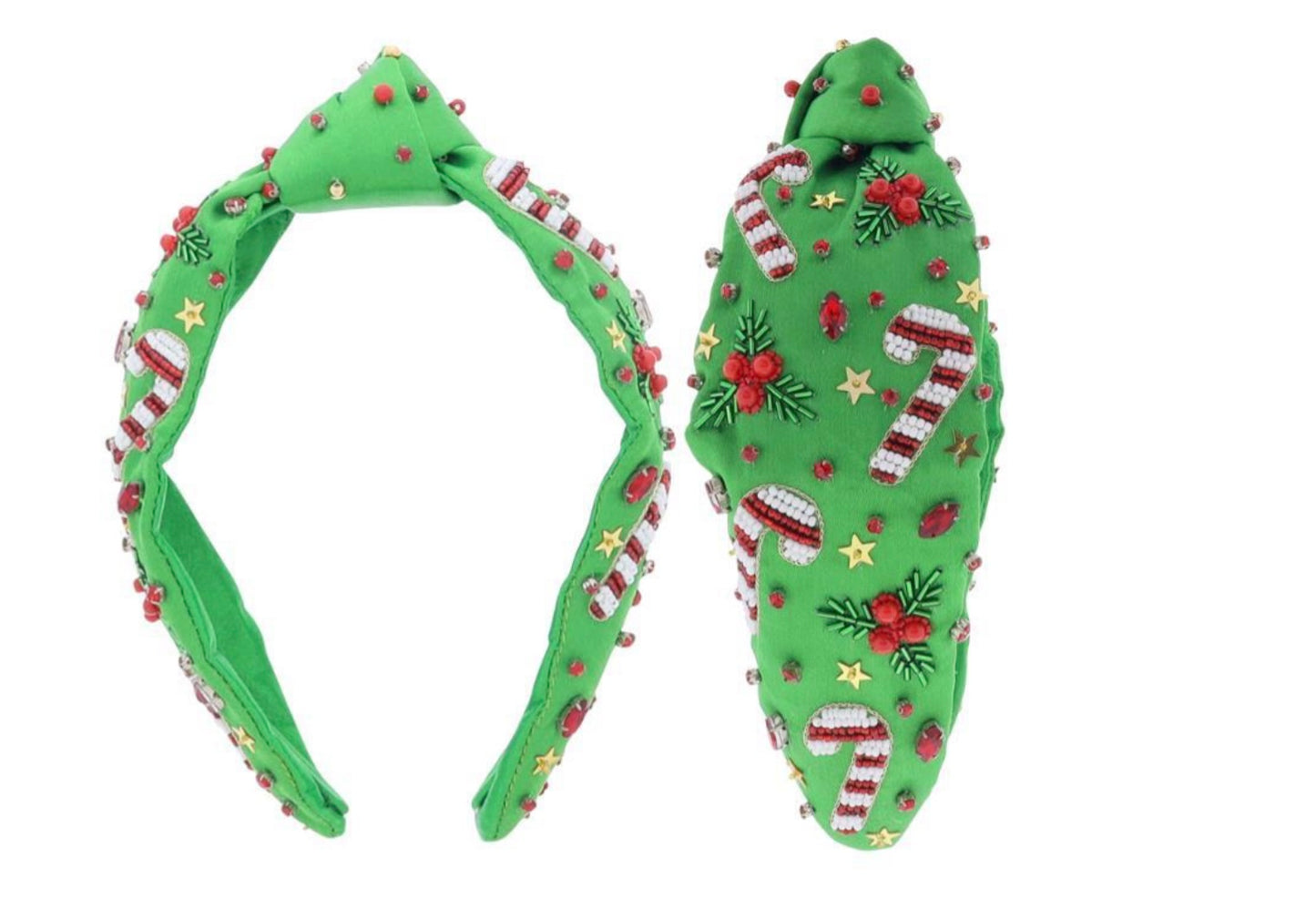 Candy Cane & Holly Headband