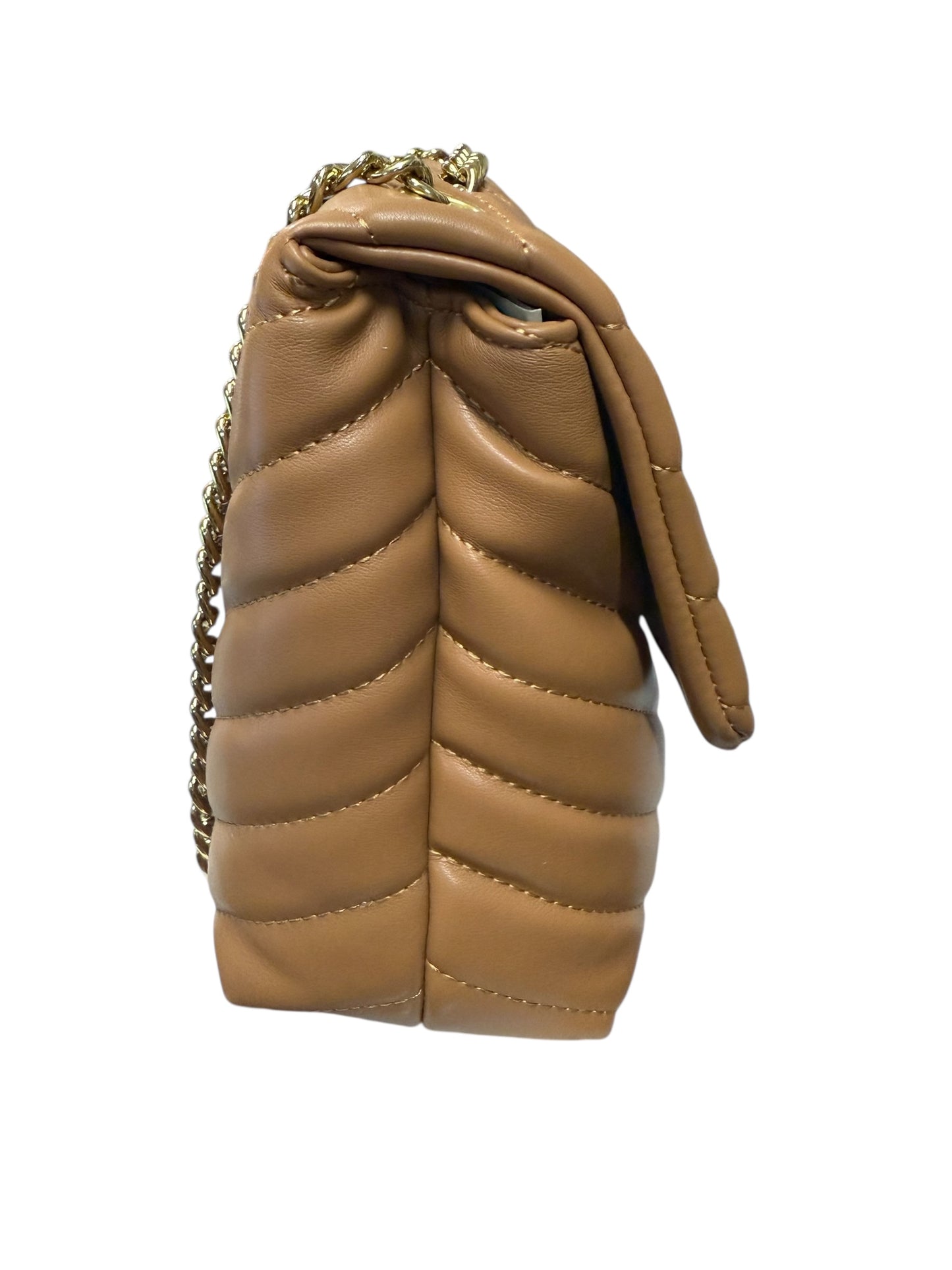 Quilted Chain Link Flap Crossbody Shoulder Bag