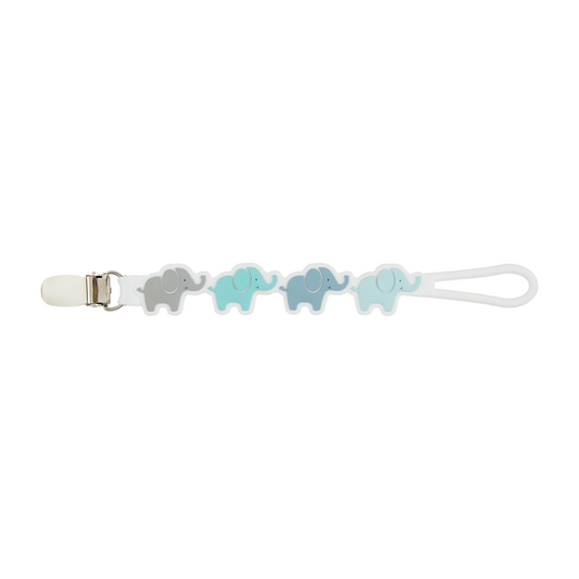 Blue elephant silicone paci strap