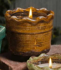 Ruffled Pot Candles