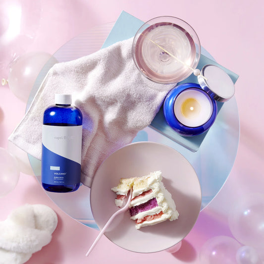 Capri Blue Volcano Bubble Bath bottle shown; available in 16 oz and 33 oz sizes.