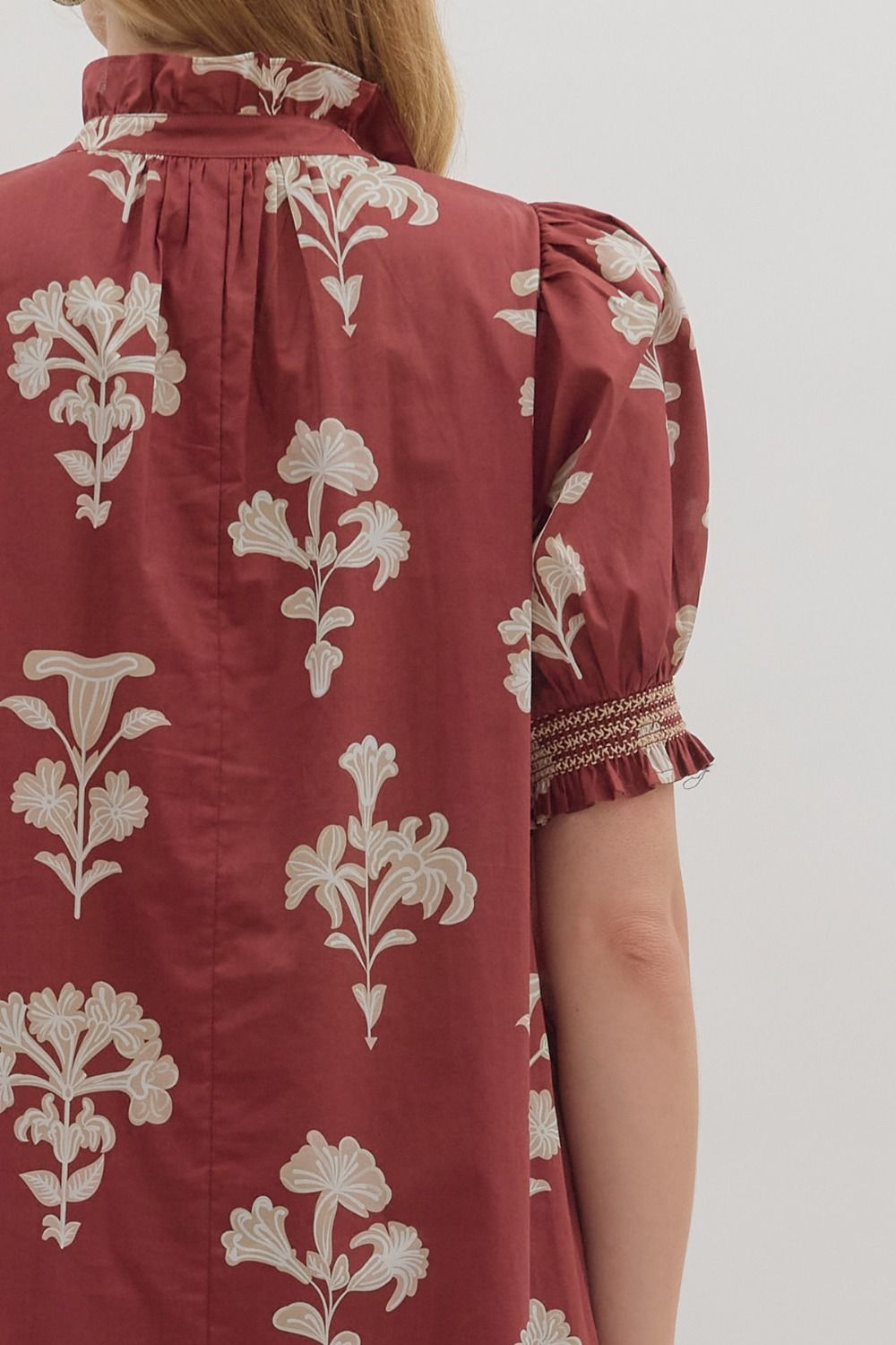 Garnet Botanical Long Dress