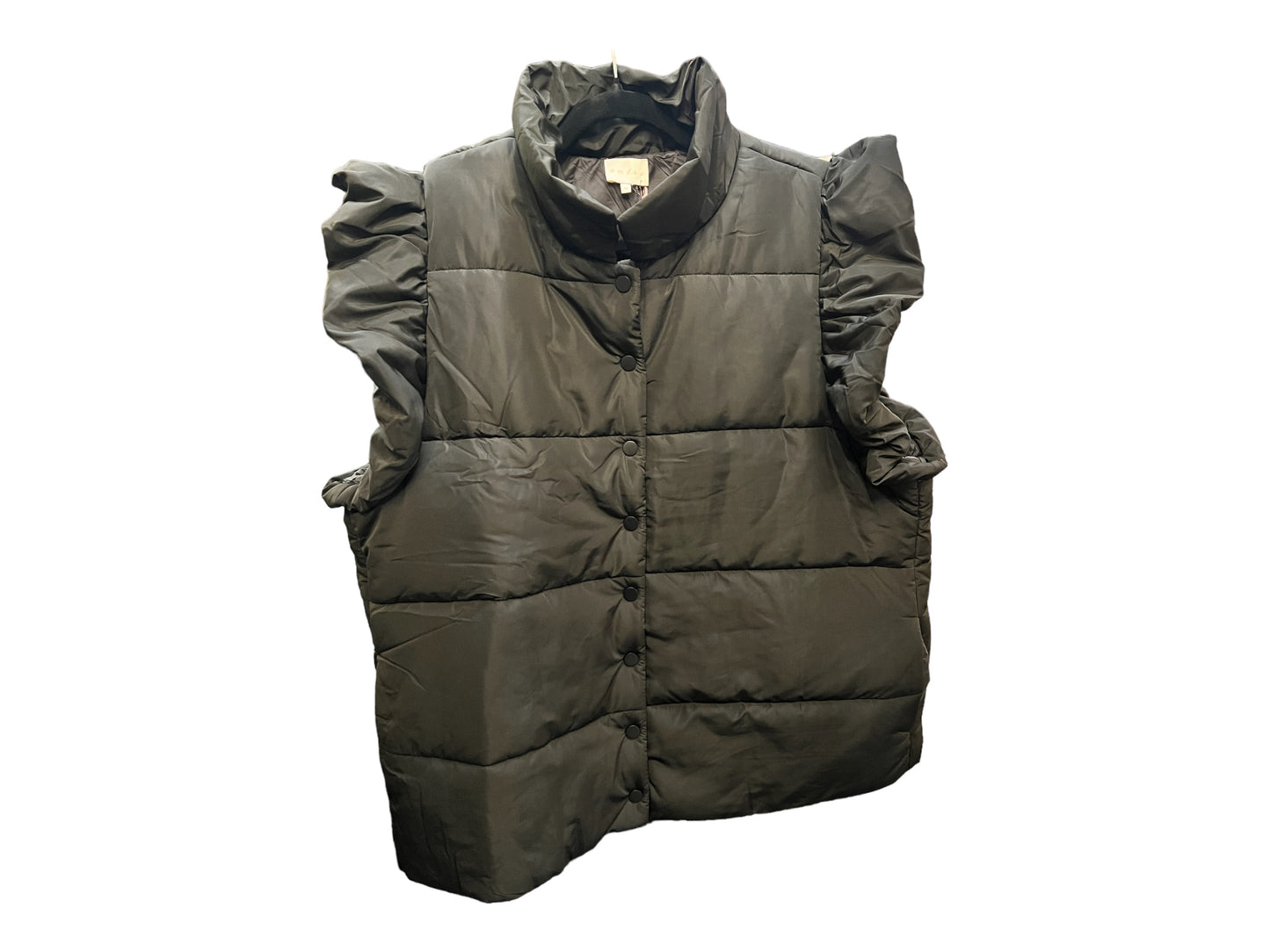 Quilted Vest with Ruffle Sleeve