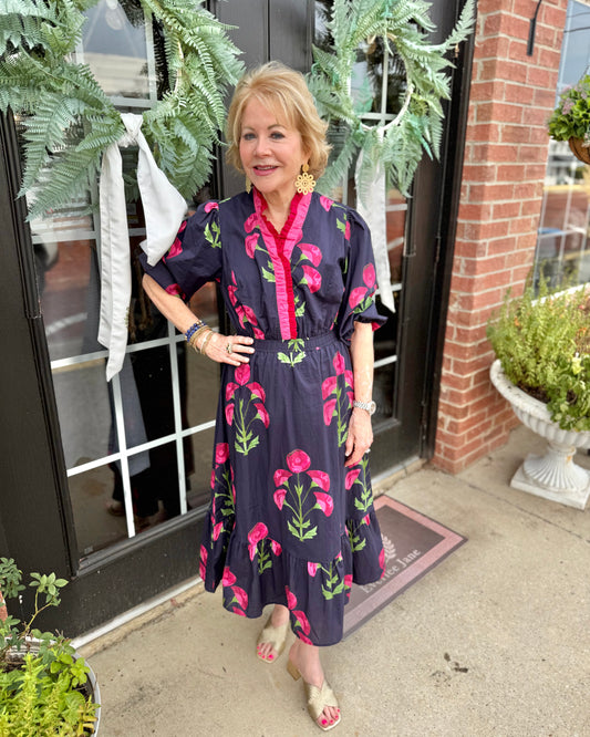 Louise Floral Midi Dress