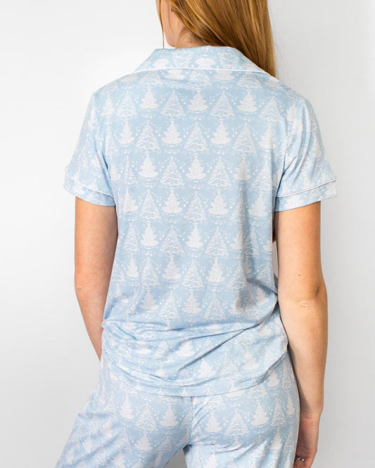 Winter Dreams Short Sleeve Button Up