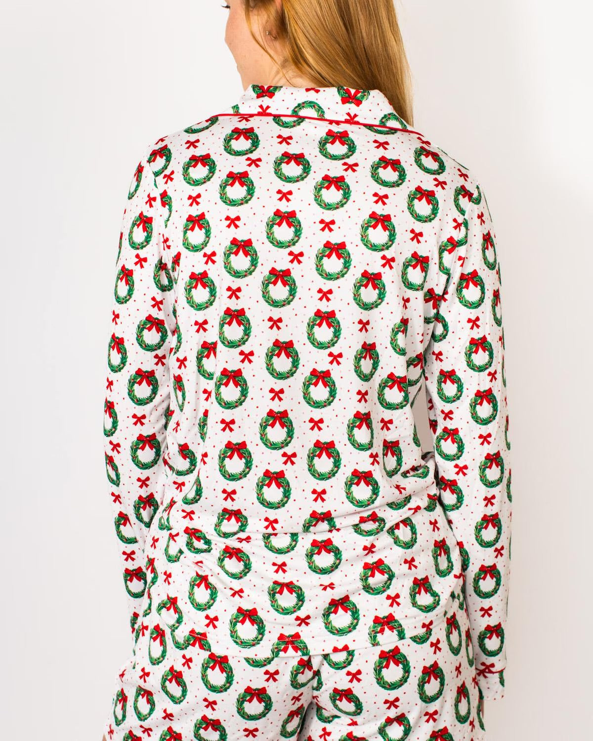 Clara Wreath Long Sleeve Button Up