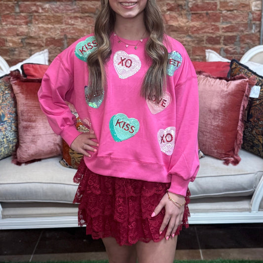 Millie Candy Hearts Sweatshirt