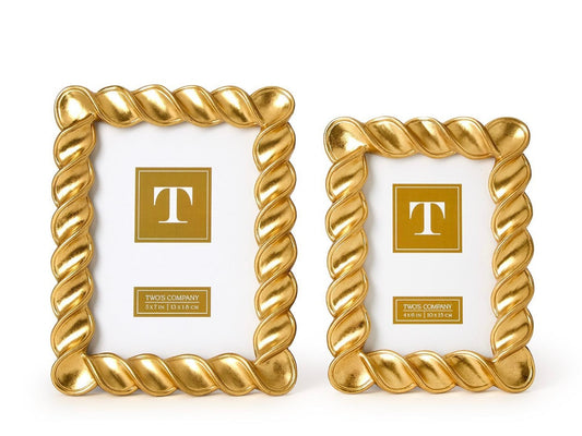 Spiral Twist Gold Leaf Frames