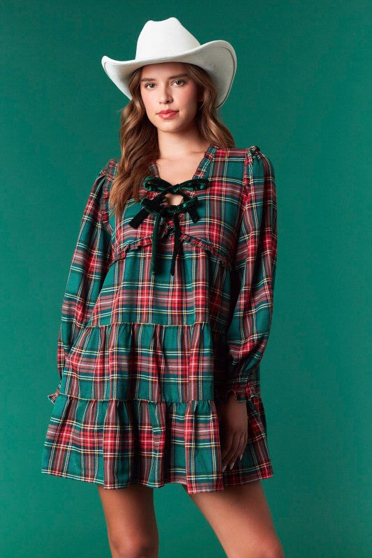 Heidi Hunter Green Plaid Dress