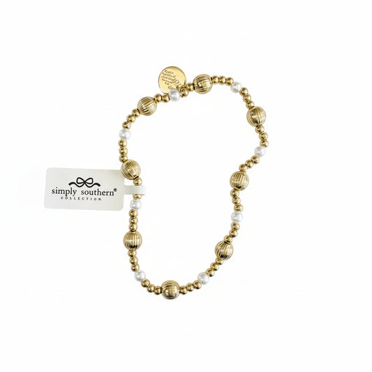 Gold Beaded Bracelets with Accent Beads
