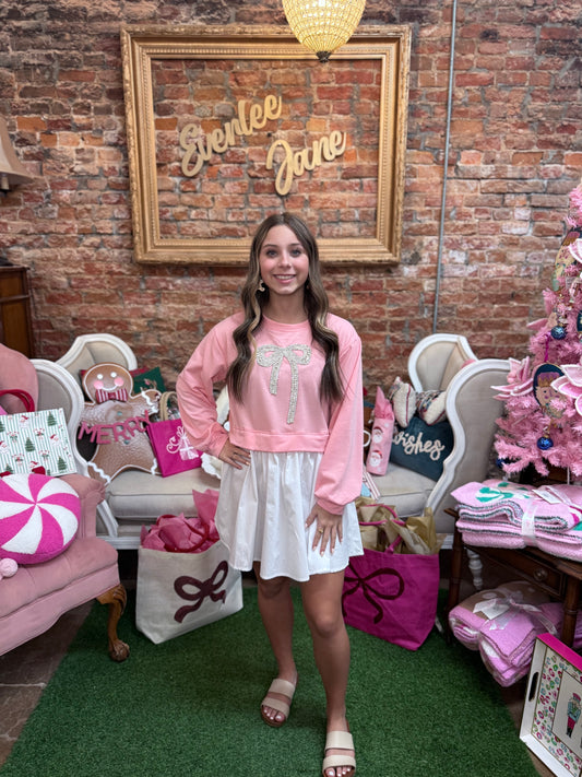 Twyla Pink Bow Dress