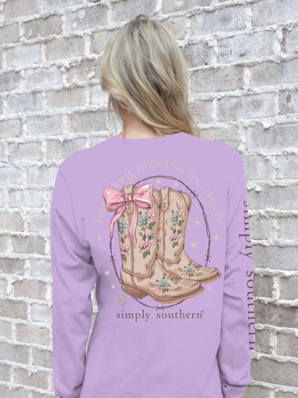 You Don't Impress Me Much Boots Lilac Long Sleeve T-Shirt