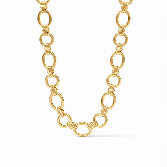 Portofino Link Necklace with large 24K gold-wrapped oval links. Available in 16", 18", and 20" lengths.