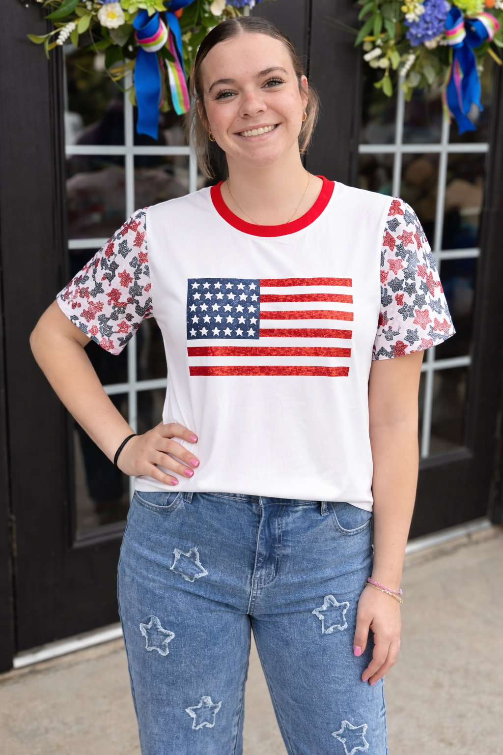 Star Spangled Sequins Top