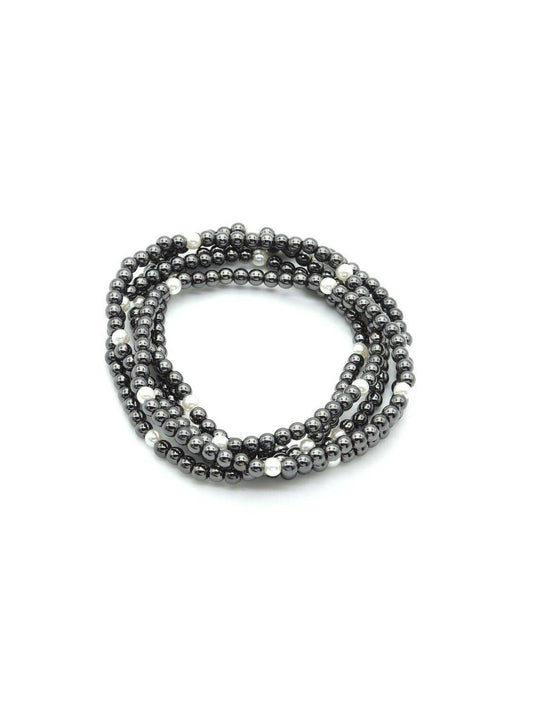 4mm CCB Pearl Stretch Bracelet Set