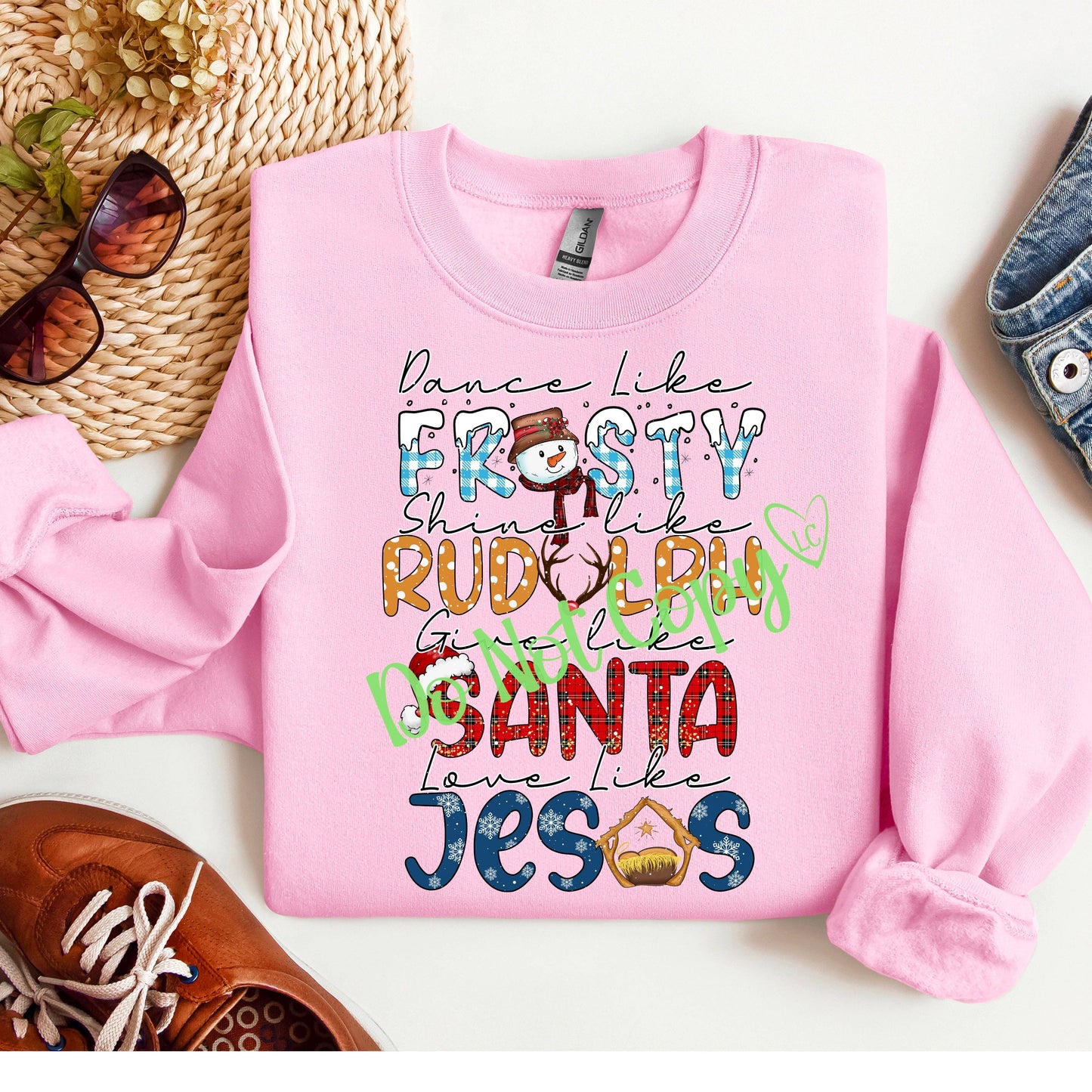 Pink "Dance like Frosty" Graphic Sweatshirt
