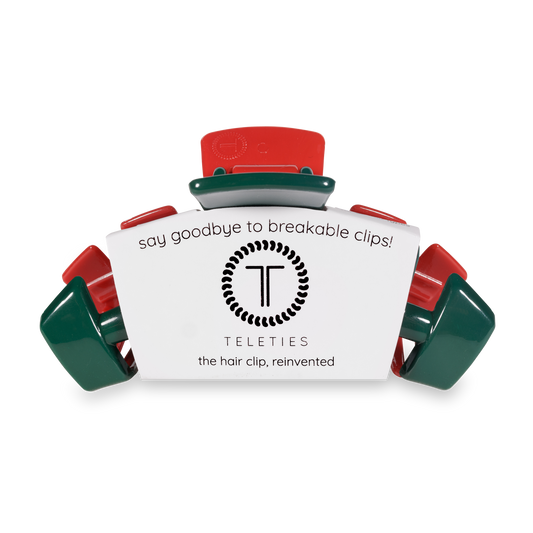 Classic Hair Clip | Large | Red and Green