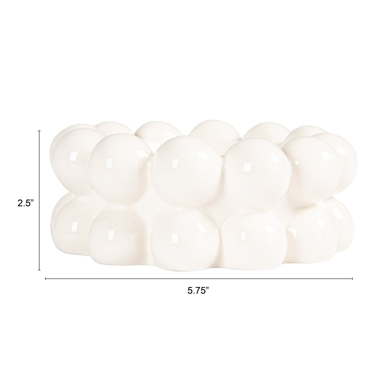 5-3/4" Round x 2-1/4"H Stoneware Bowl w/ Balls