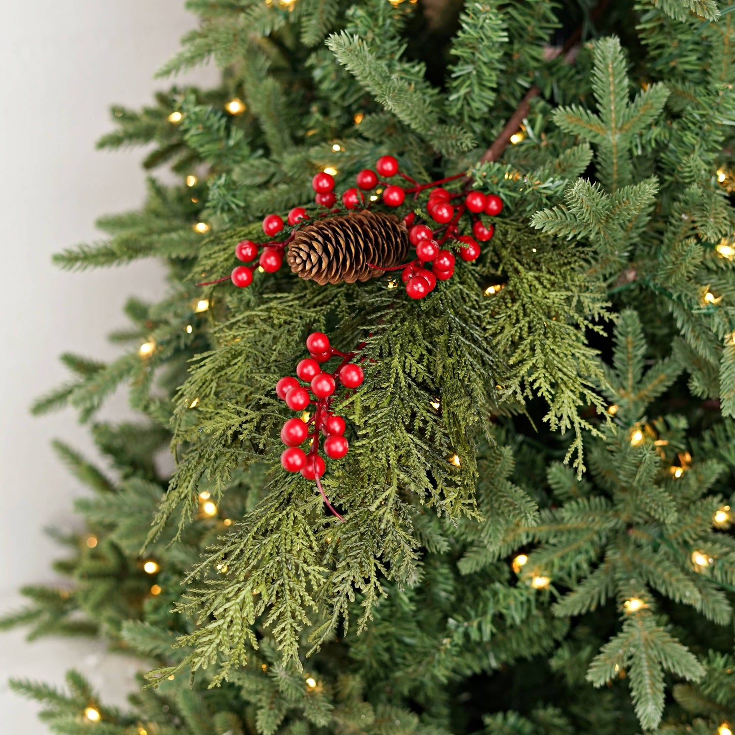 29in Superior Real Touch Mix Cedar Branch with Red Berries; available in 29 inches.